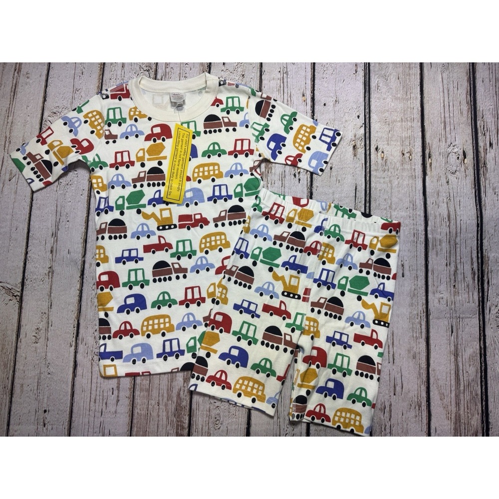 Hanna Andersson Pajamas Boys Short Johns Cars Vehicles Multicolor 150‎ 12 NWT